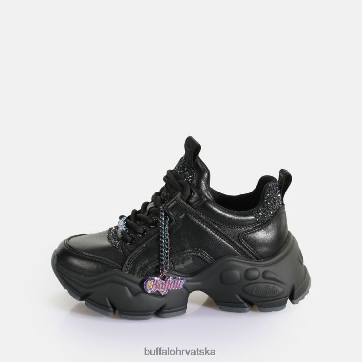 crno Buffalo binary glam sneaker sneaker low vegan |tenisice TDD6T421